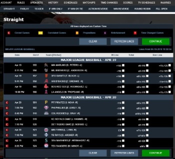 Player Betting Interface